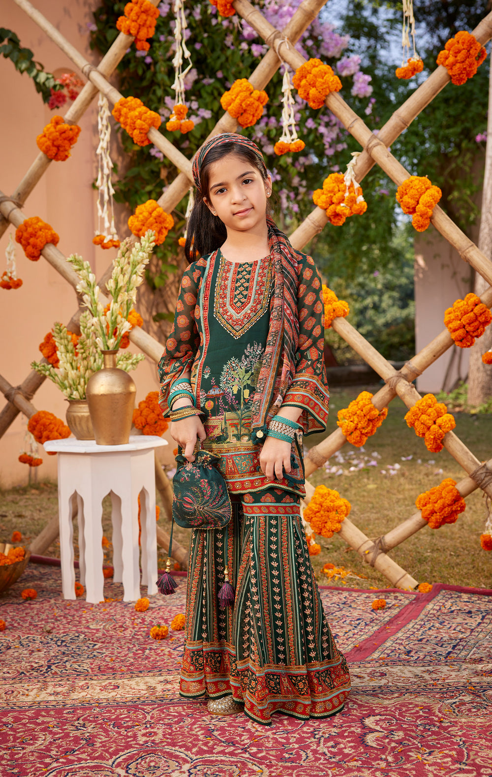 Siah Gharara Set