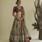 Bageecha Peacock Lehenga