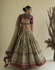 Bageecha Peacock Lehenga