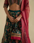 Bageecha Peacock Lehenga