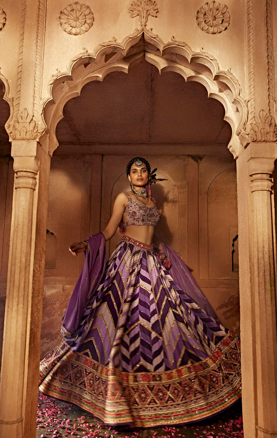 Leher Lehenga Set