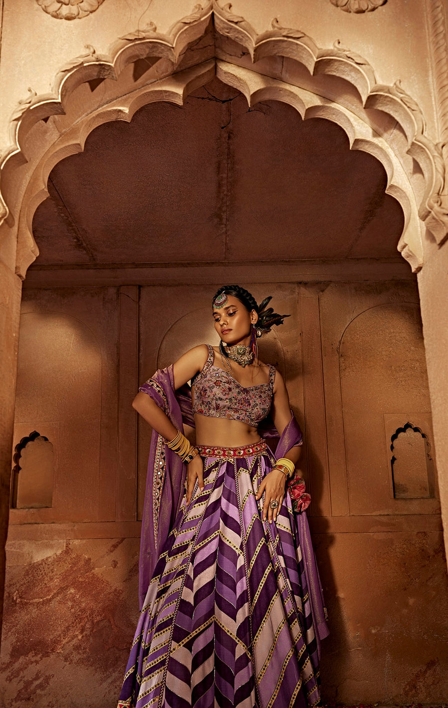 Leher Lehenga Set