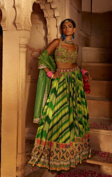 Leher Lehenga Set