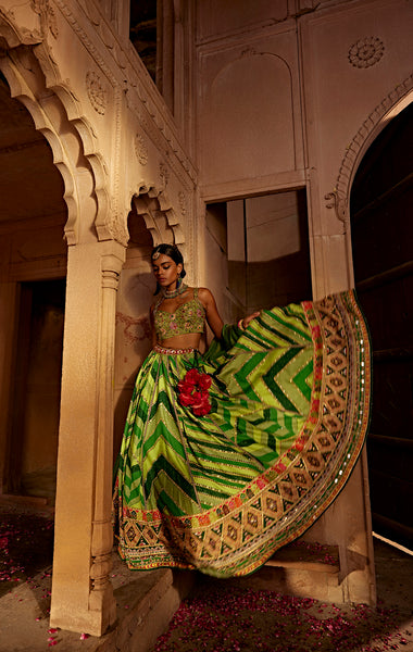 Leher Lehenga Set