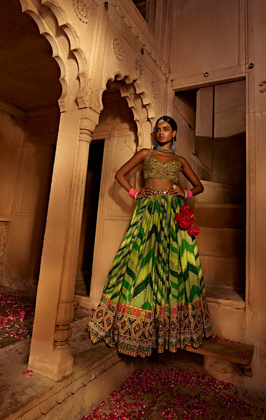 Leher Lehenga Set