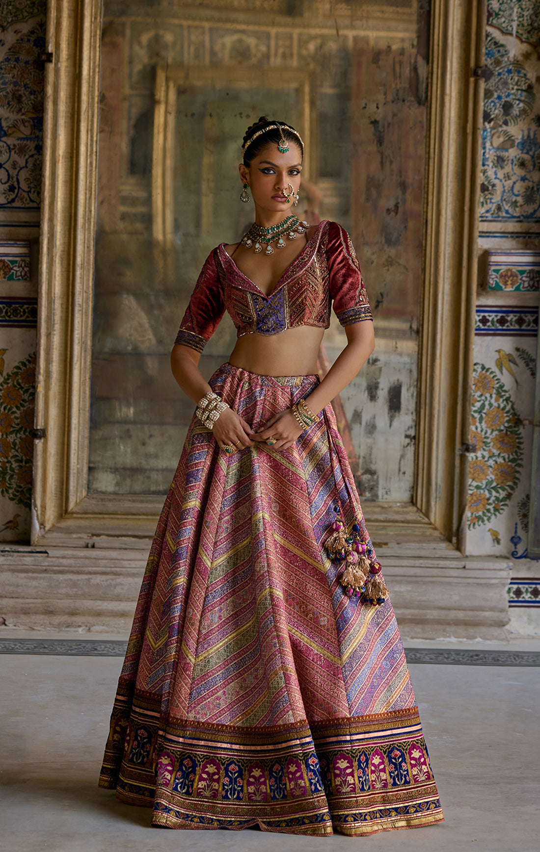 From the softest blush to a deep fuchsia, a pink lehenga for wedding has become one of the most beloved choices for modern Indian brides. It feels simultaneously traditional and contemporary, and it photographs with a warmth that is genuinely flattering. Lighter pinks work beautifully for daytime ceremonies; deeper shades carry their own drama for evening events.