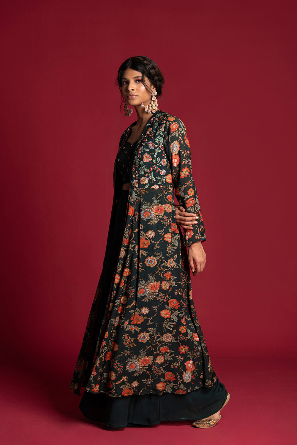 Nadia Cape Jacket With Flared Pants