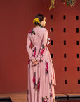 Sakina Cape Jacket Sharara Set With Bustier