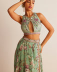Nimrit Kaur in Elena Slit Lehenga Skirt Set