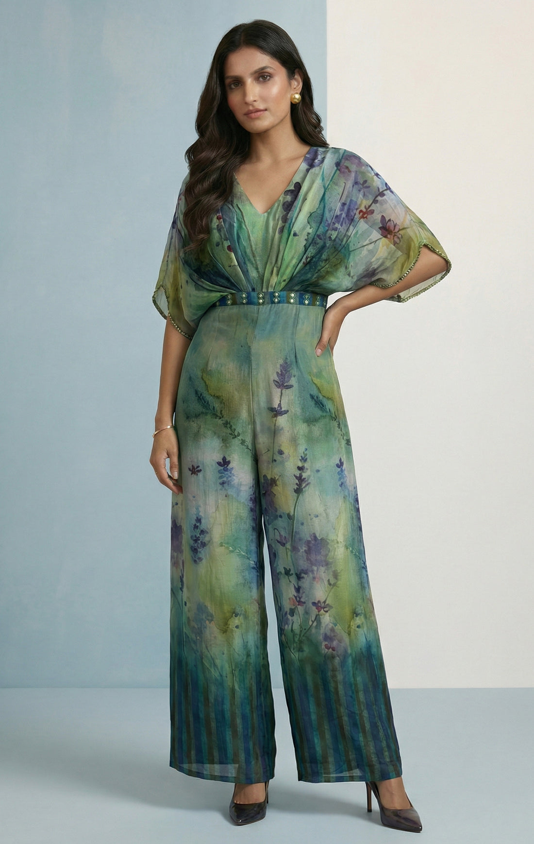 Among the most striking special mother's day gifts in clothing, a well-designed jumpsuit makes a statement that is impossible to ignore. The Stella Jumpsuit is exactly the kind of bold, confident piece that a trendsetting mom will reach for again and again. It brings together the ease of a one-piece silhouette with the craft sensibility of Indo-Western design — effortlessly polished, never overdone.