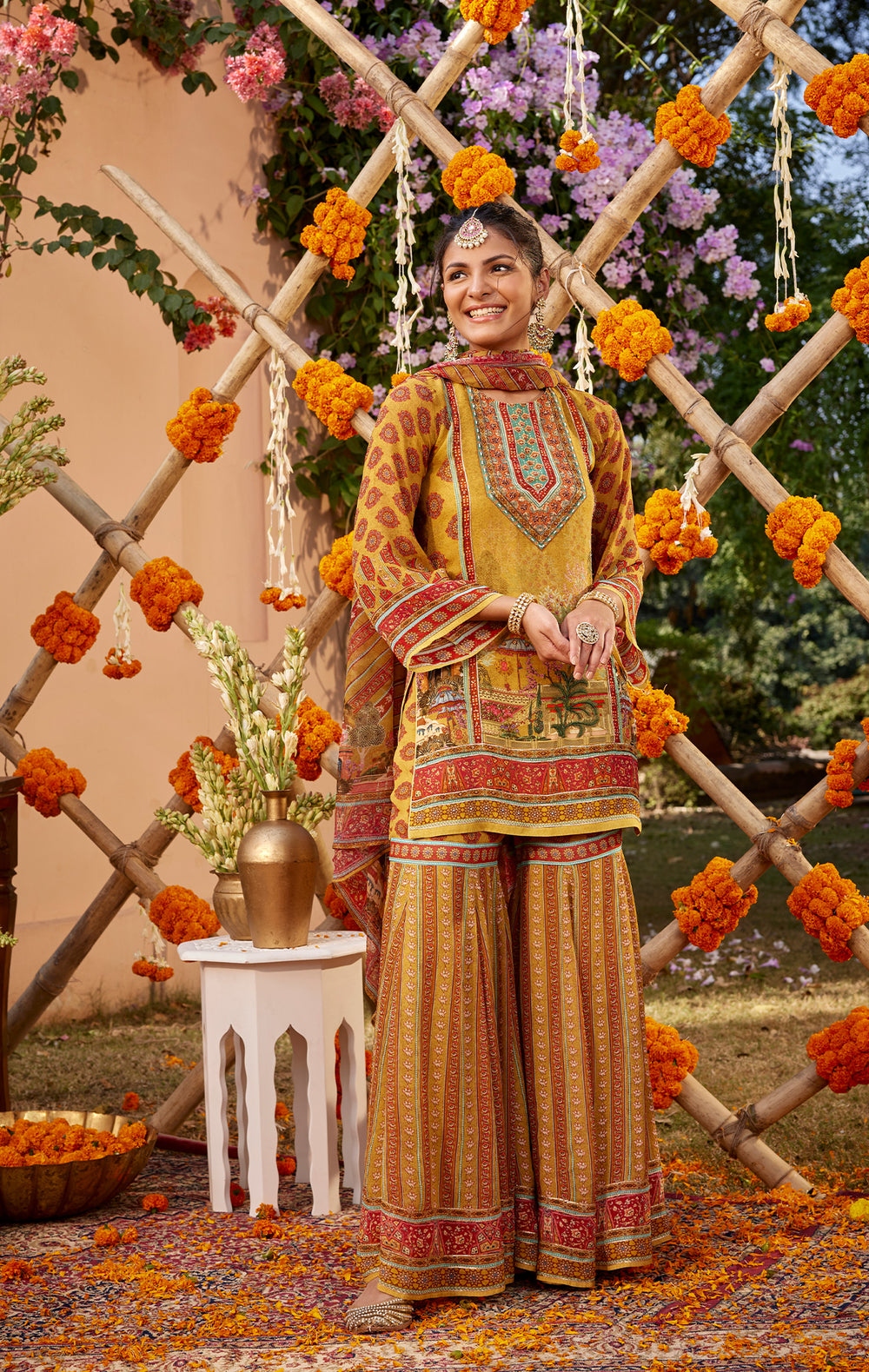 Siah Gharara Set