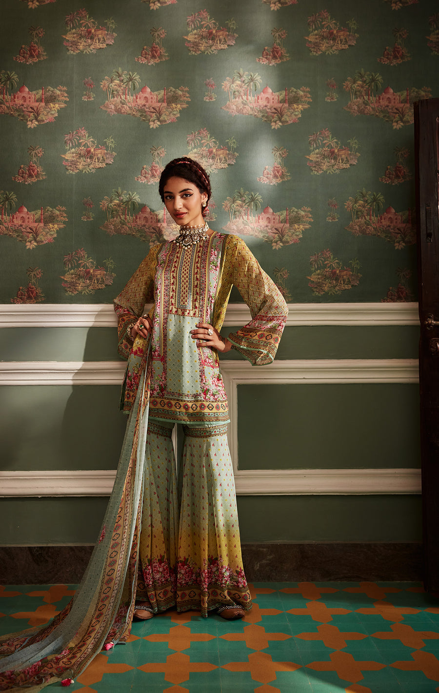 Purple Color Pakistani Bridal Dress In Kameez And Gharara Style – Apparel  Designer