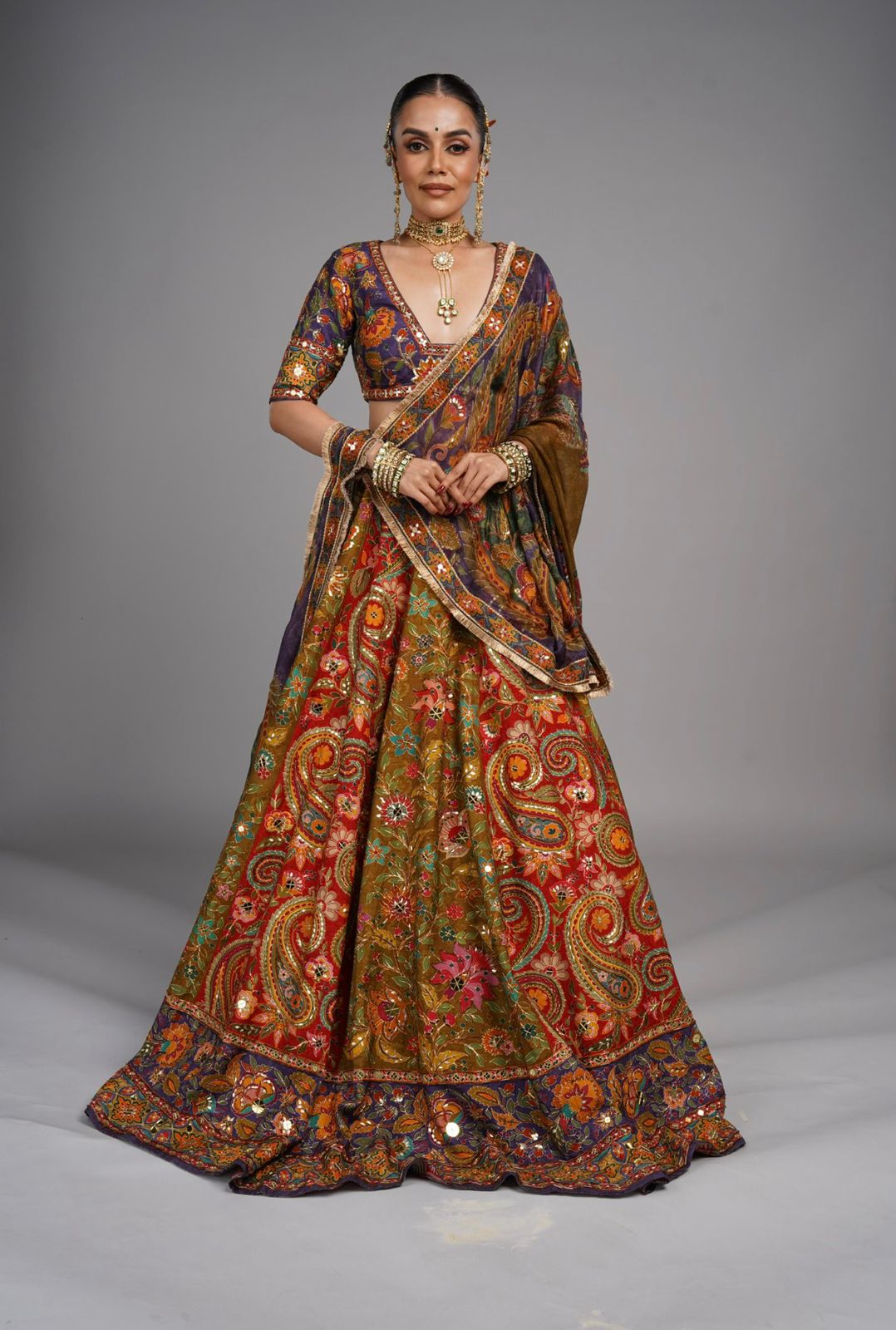 Komal Pandey in Prisha Lehenga Set