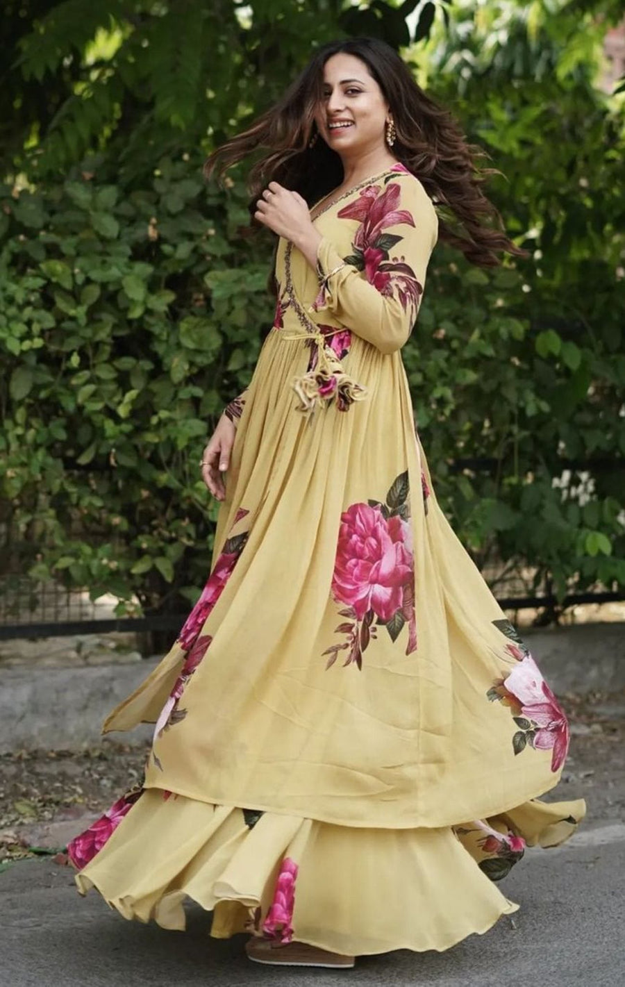 Sargun Mehta in MNadira Angrakha Set