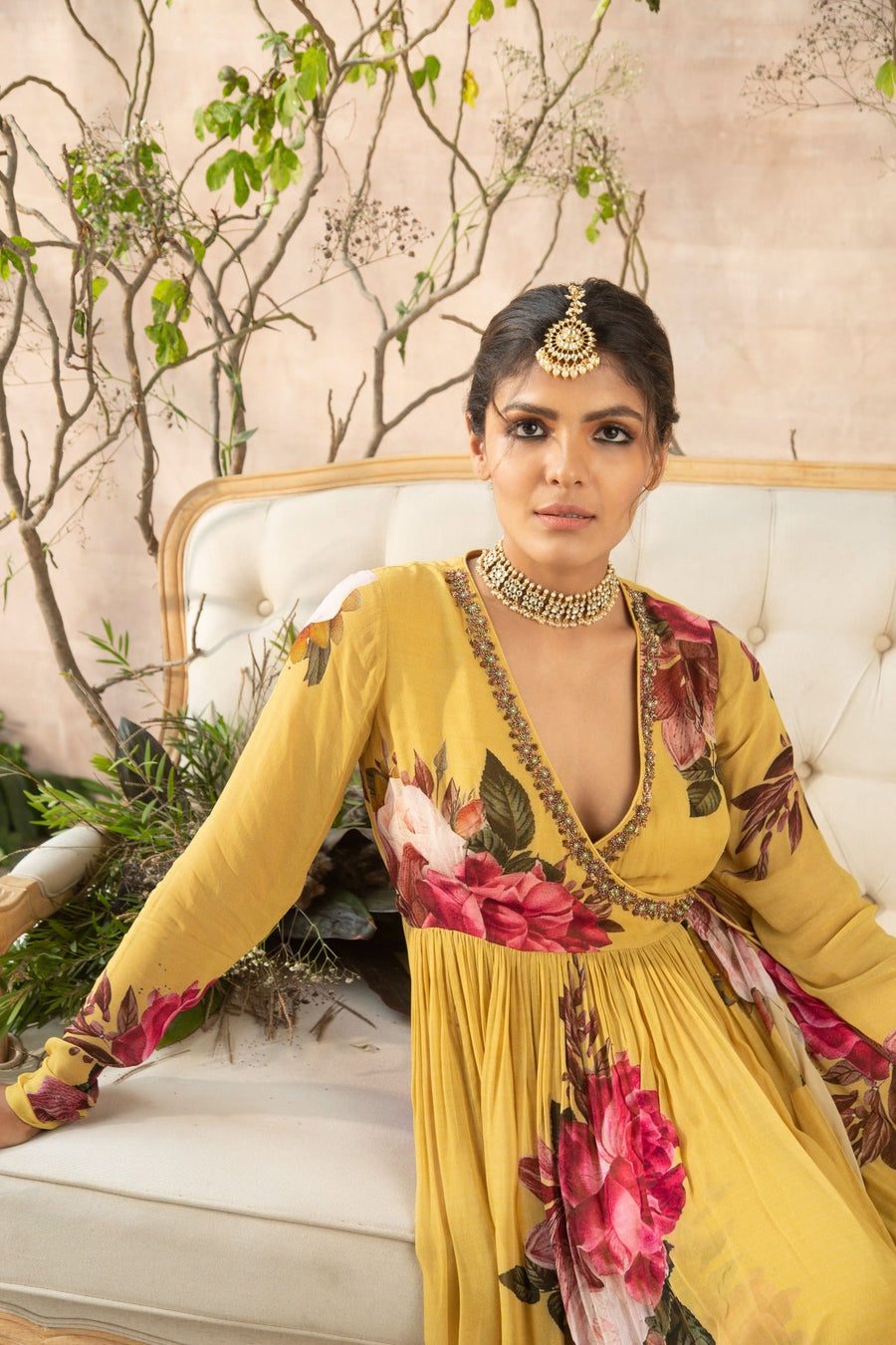 Sargun Mehta in MNadira Angrakha Set